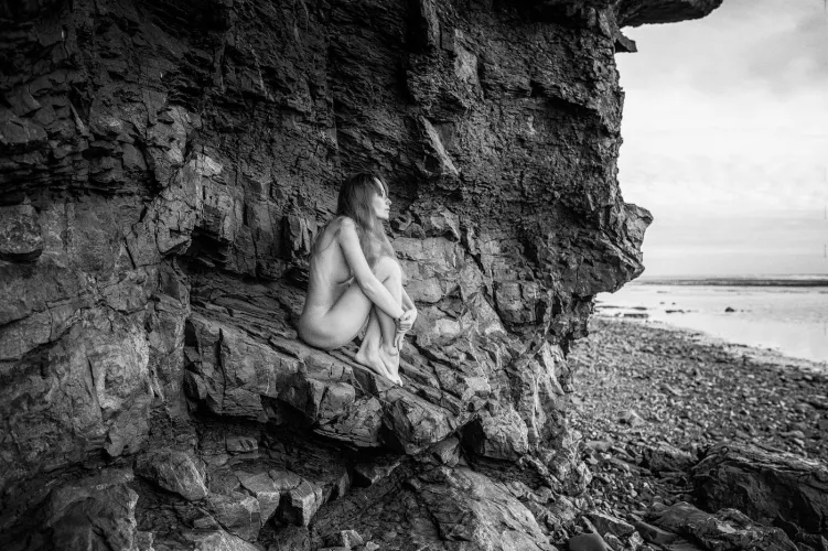 on the shore of the cold sea