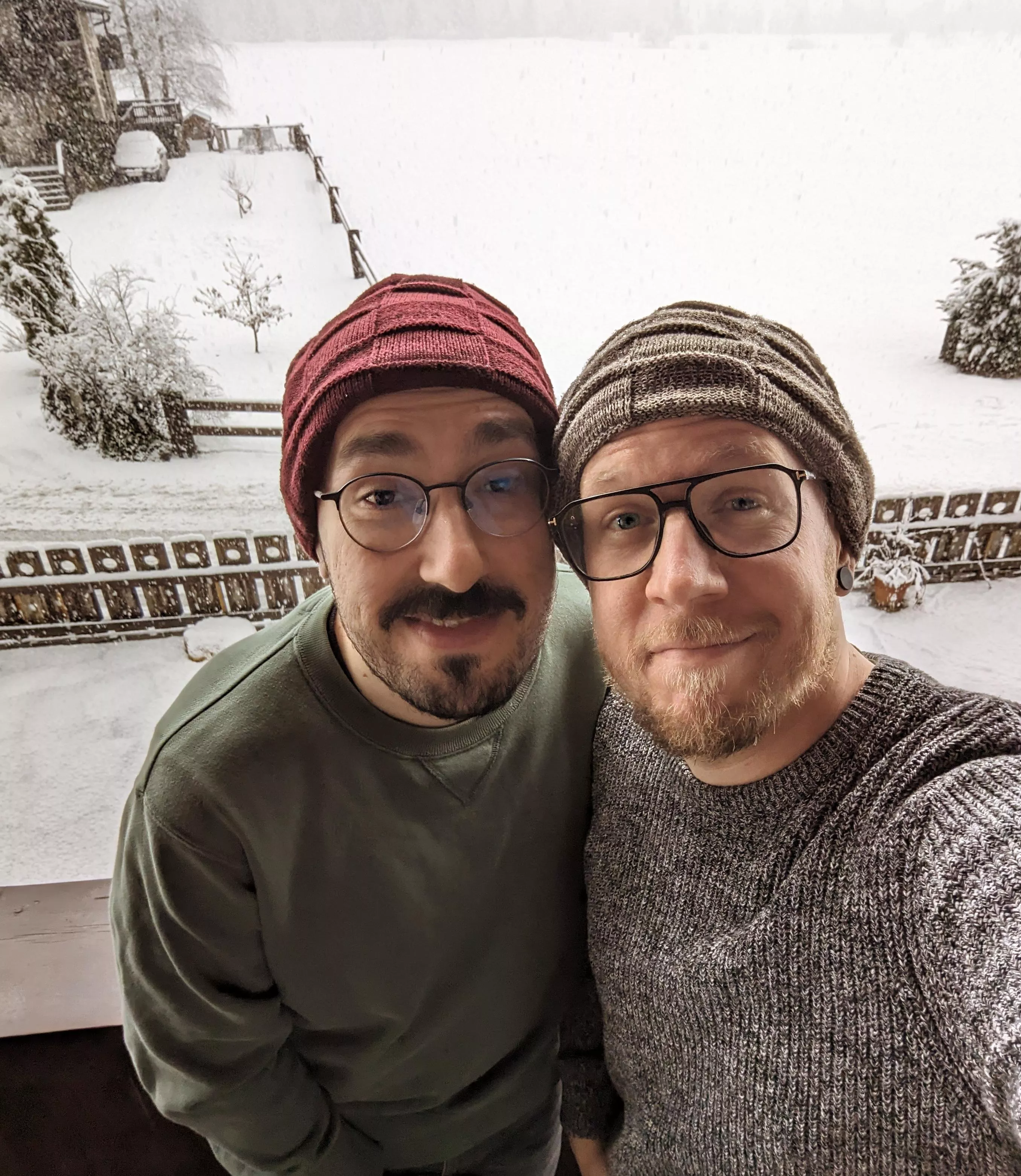 Playing on wintersport vacation 