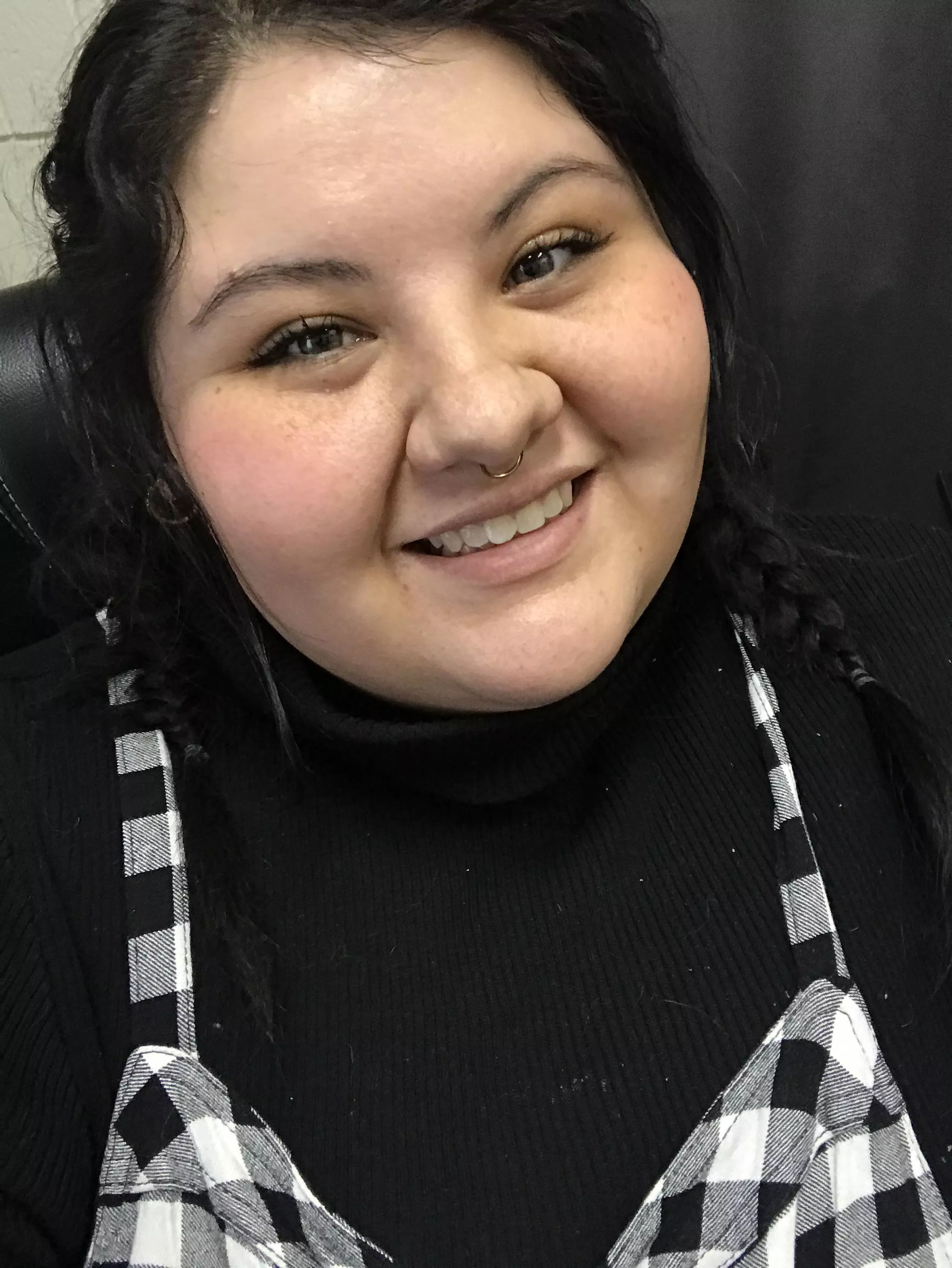 Rocking the braided pigtails (will work for a lint roller lol)