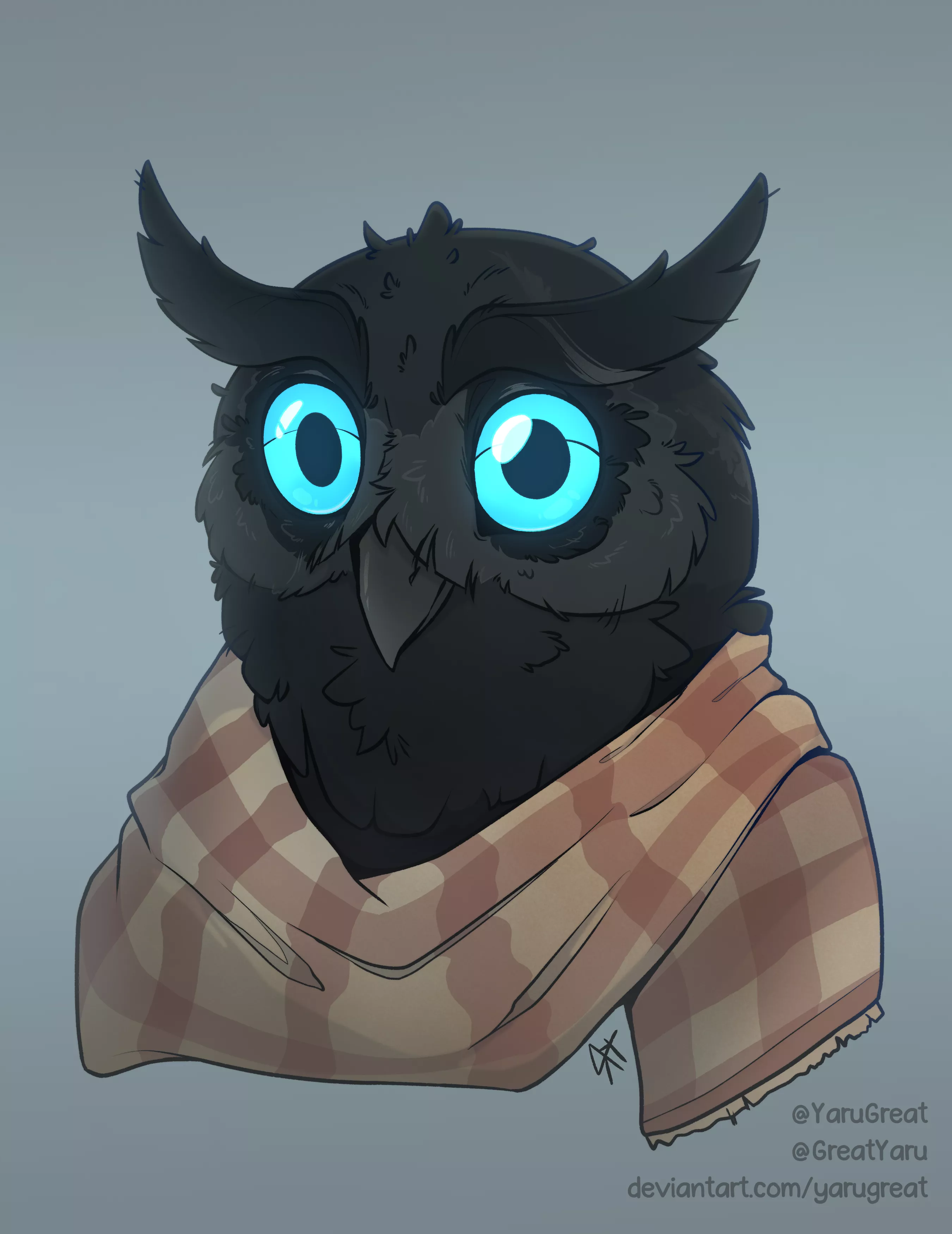 Sabik the owlin portrait [art by me]