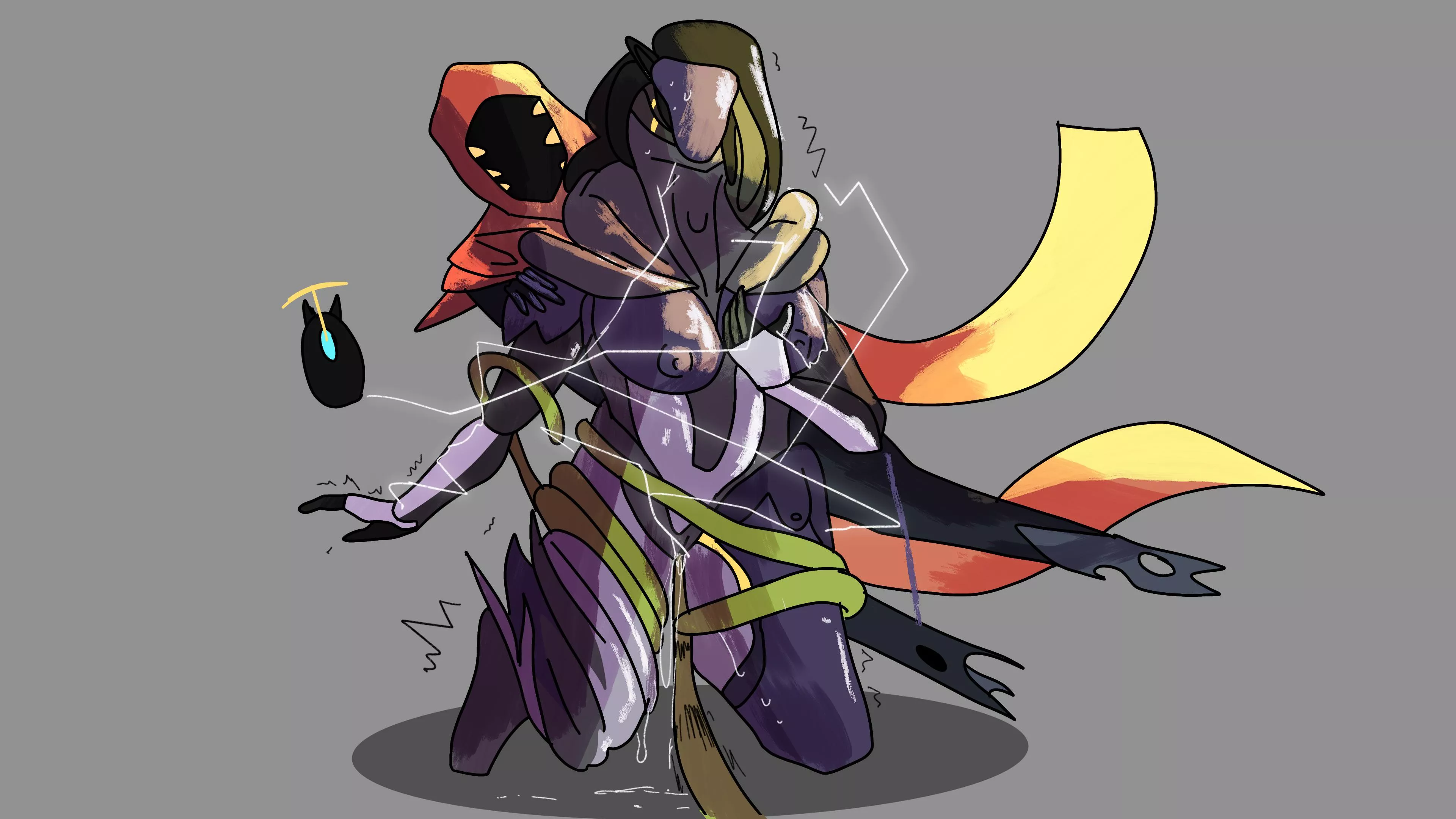 Saryn x wisp bdsm (warframe) by @proledevil