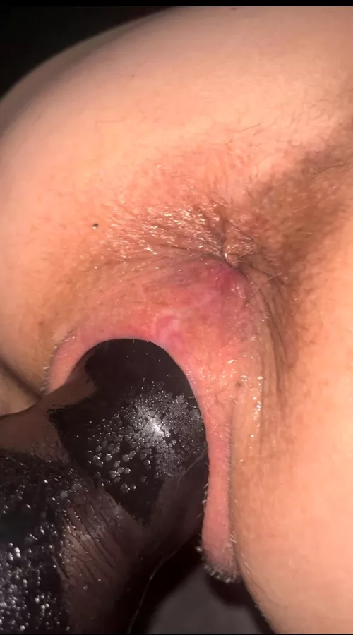 Stretching her amazing pussy