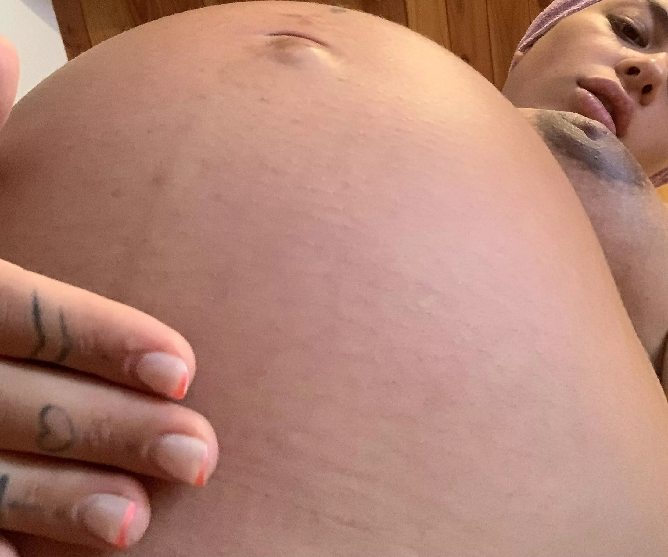 Thats your POV sucking my preg pussy