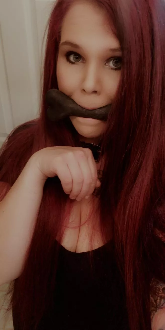 This puppy loves her bones 🦴