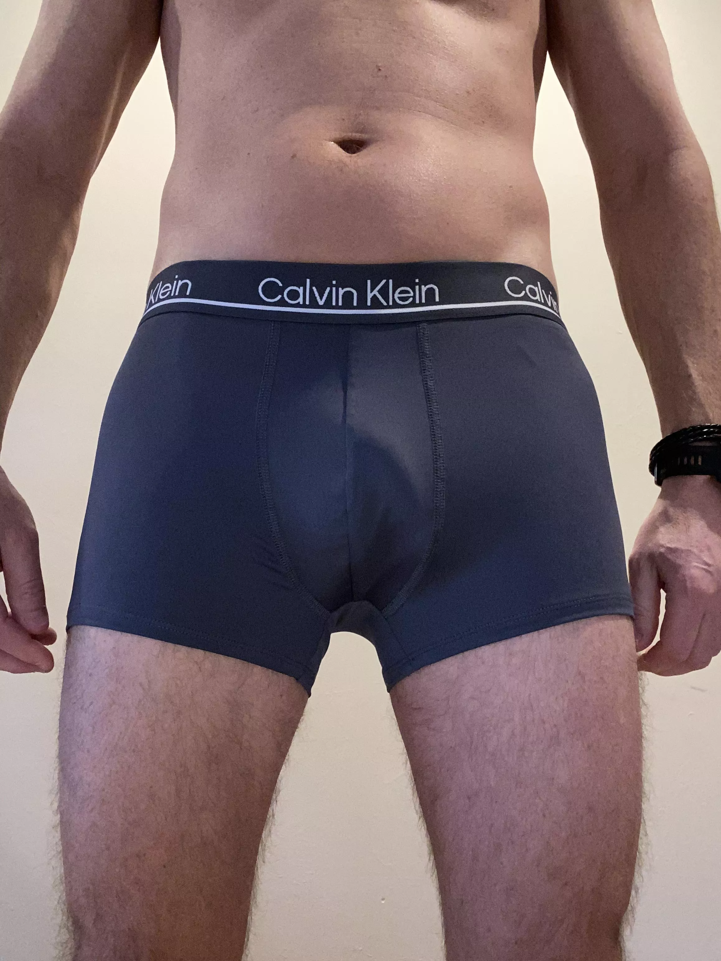 Today’s pair. They’re new and feel good but I usually don’t like them this high on my waist.