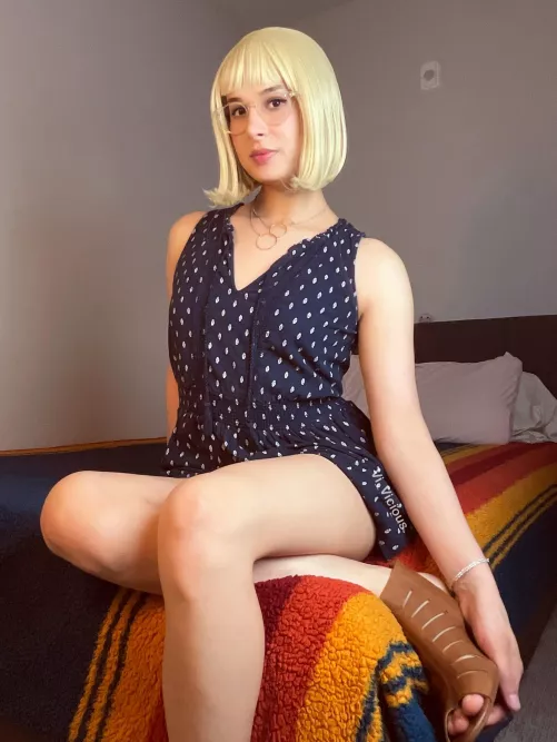 Trying a dress and heels :)