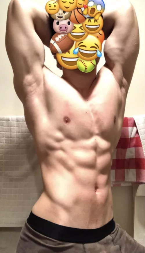 Would you get mad if I got a raging boner poking through my underwear while you lick 👅 my abs? 🥰🥰😊😊