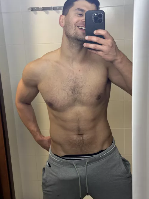 A man's chest says how brave he is