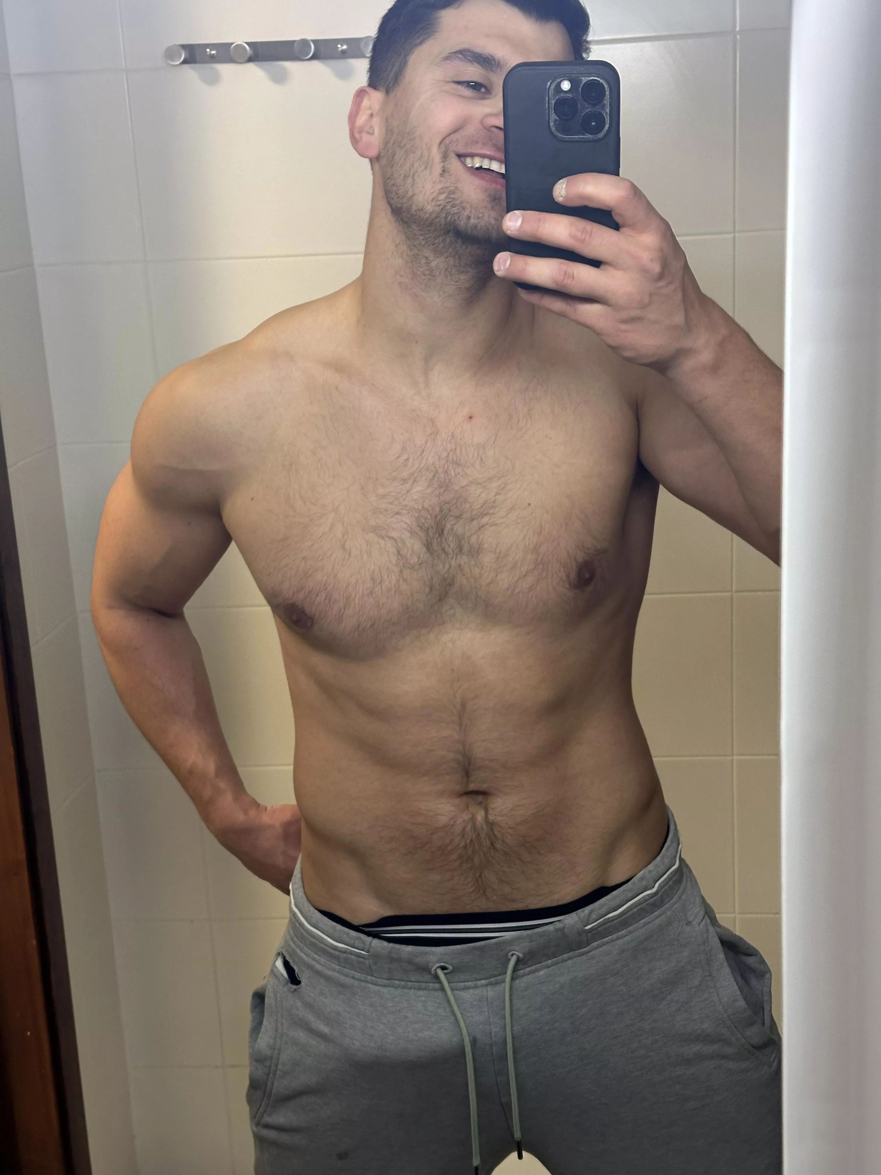 A man's chest says how brave he is