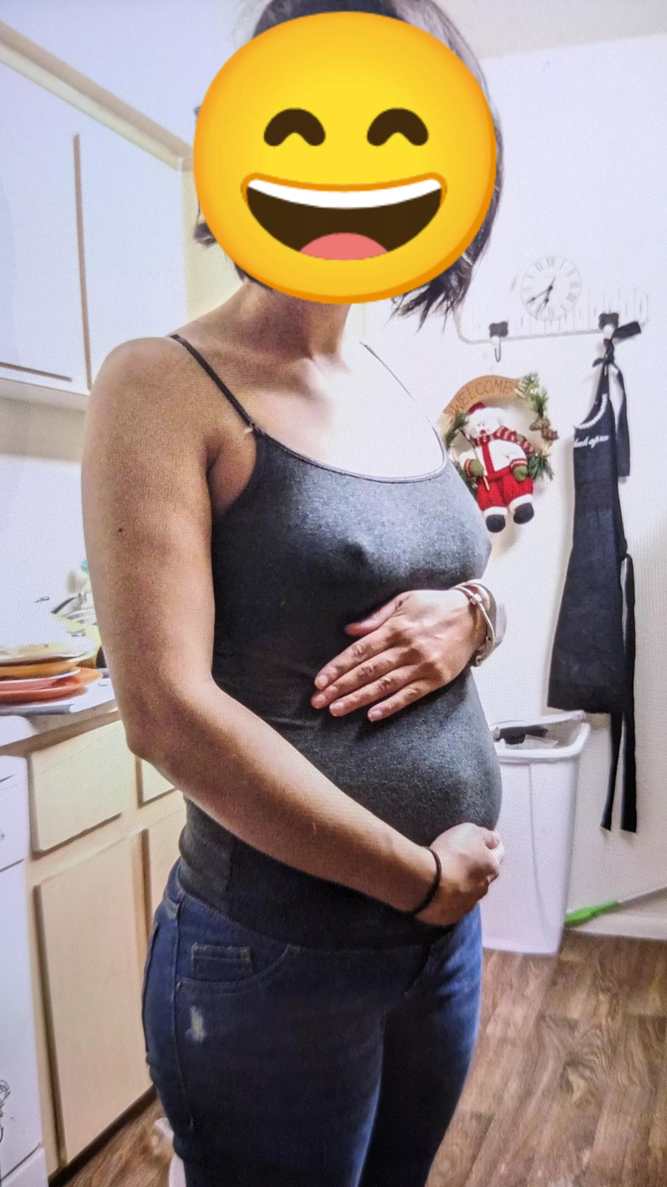 Another man's baby. Hubby doesn't know.