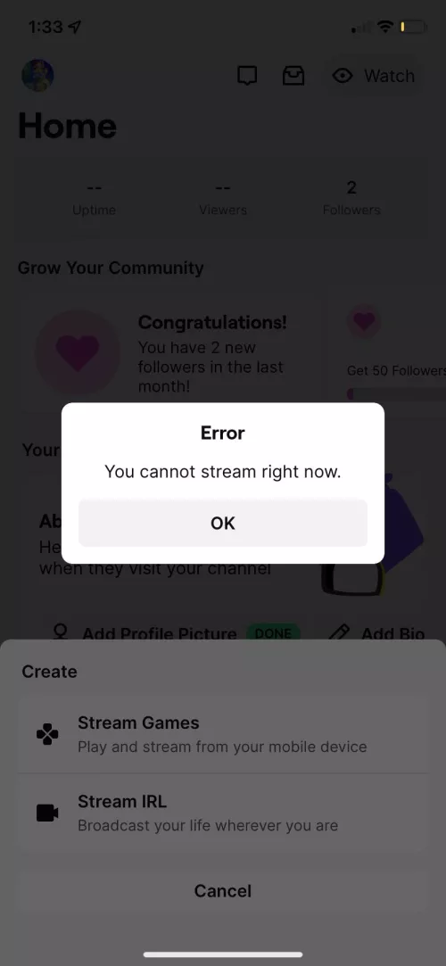 Anyone know why I cant stream from my phone