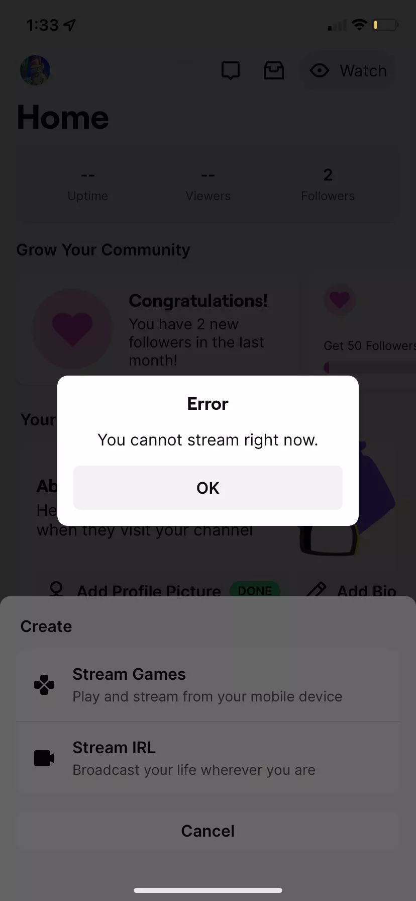 Anyone know why I cant stream from my phone