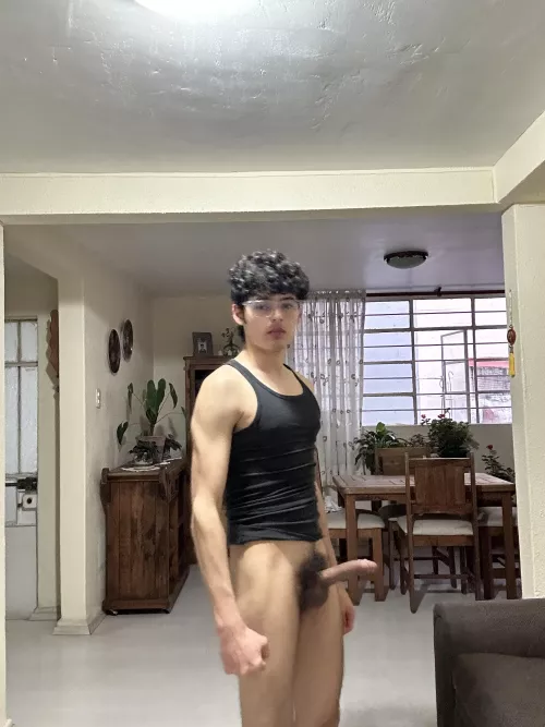 Don’t mind me, I’m just hard on my living room.