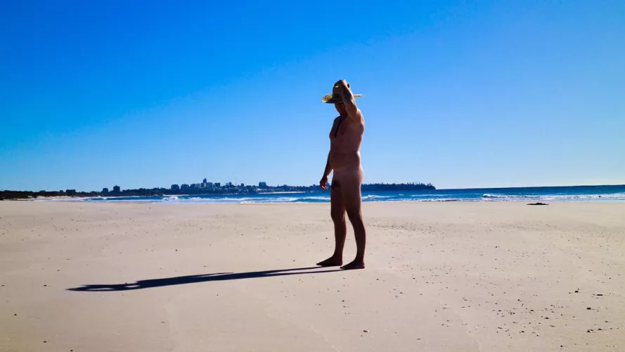 Early morning beach walk, east coast shadows. 🌞