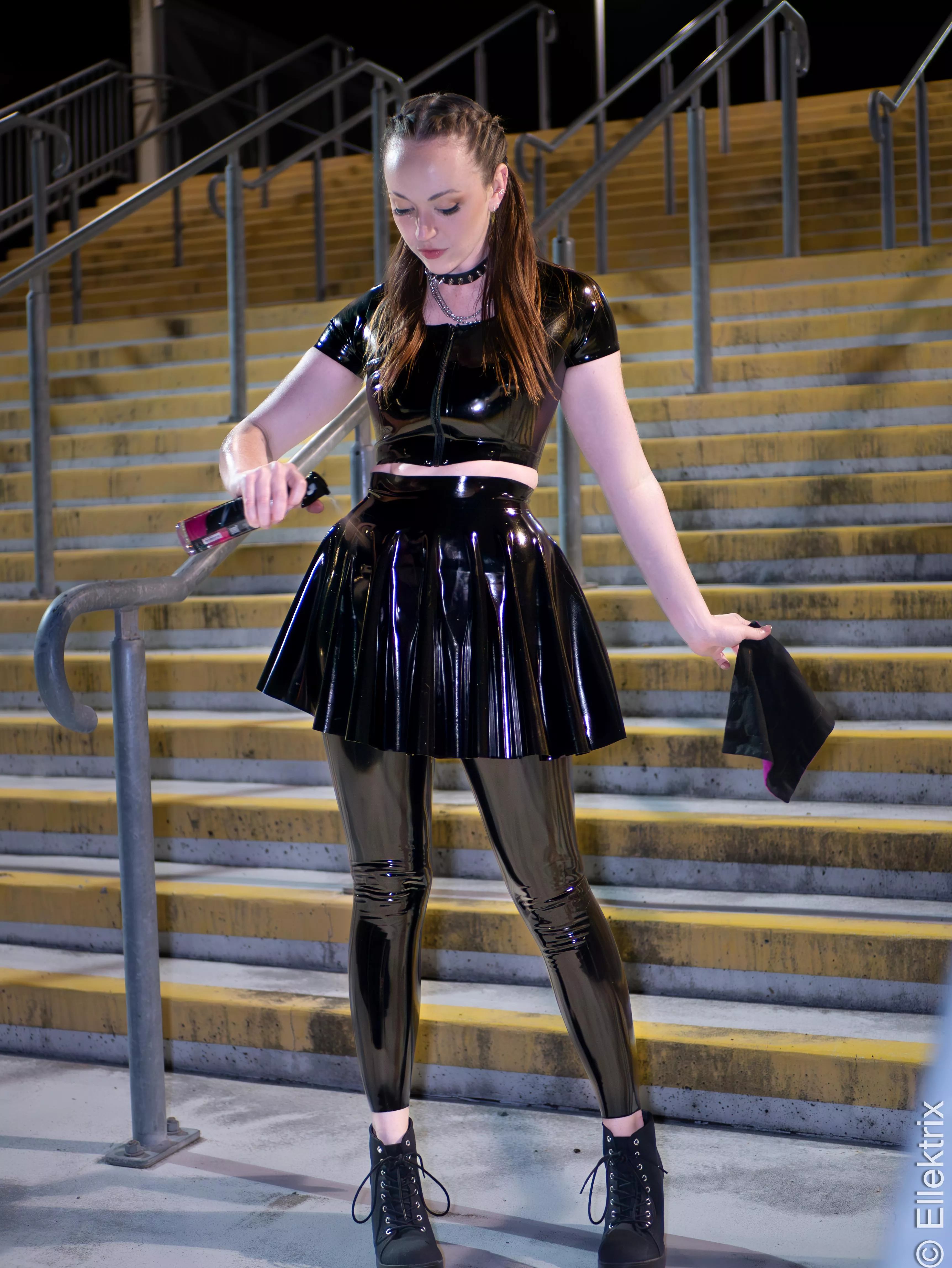 Having to shine my own latex 😫