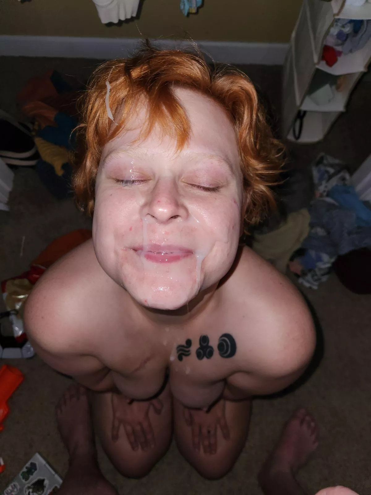 He finished in my face