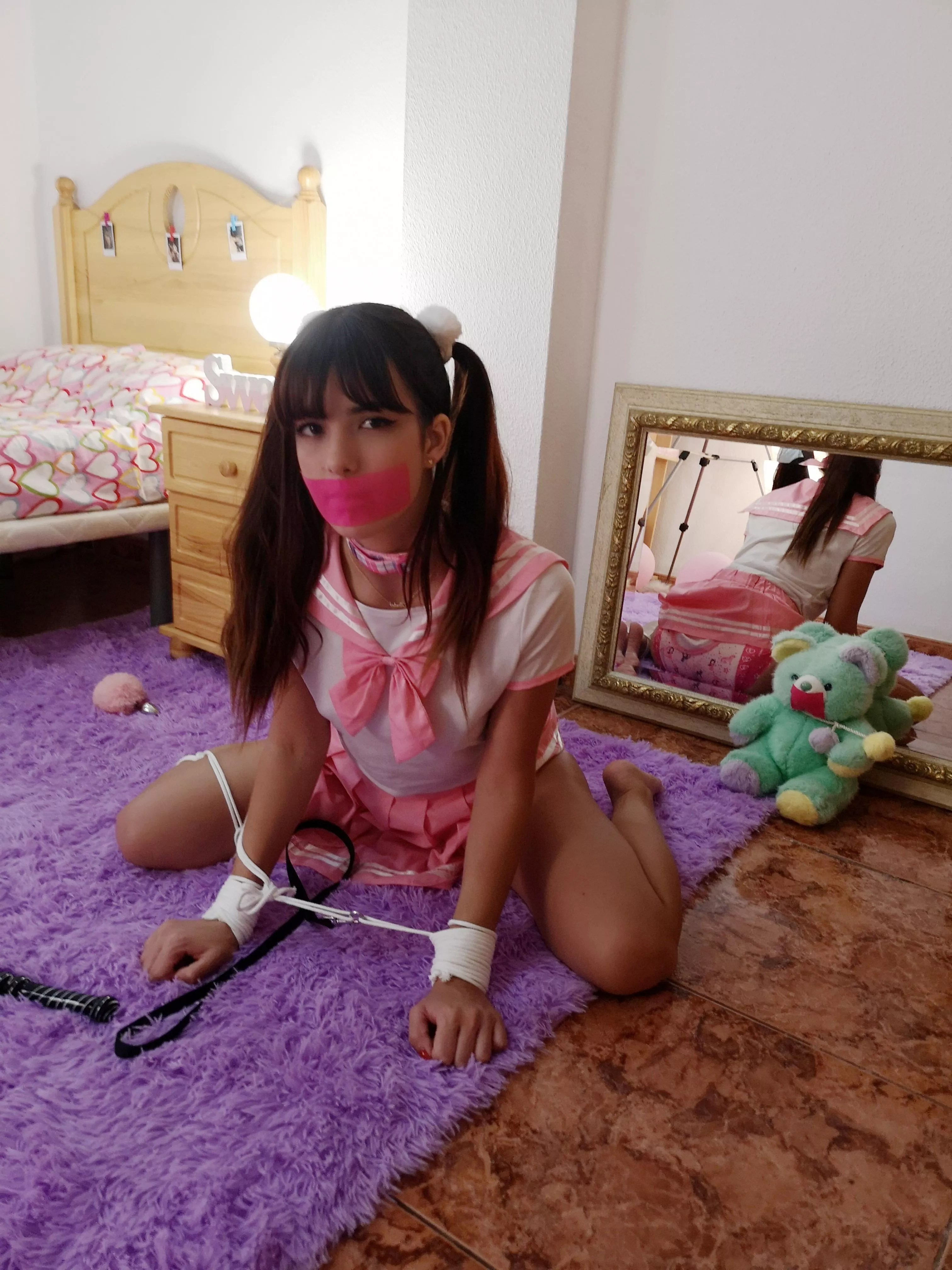 I even gagged my teddy bear🧸. 