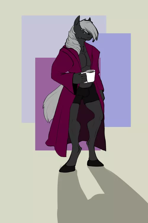 I made myself a new character, his name is Jack, he is a horse. He is 192 centimeters tall and loves cuddling, hiking and billiards. He works as a bar manager and his favorite alcoholic cocktail is Long Island).