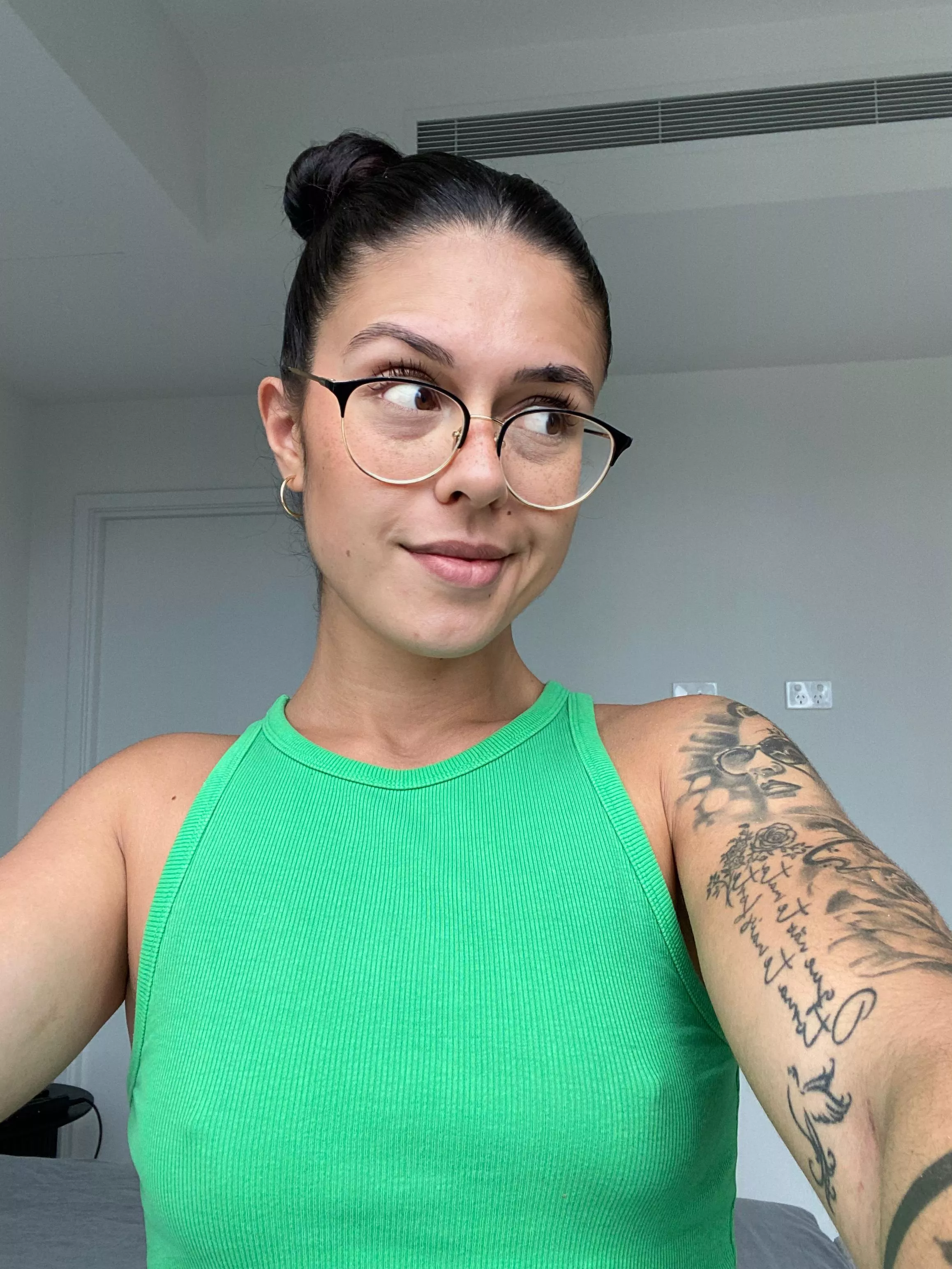 I think my green crop top is out of the ordinary, it's really cute!