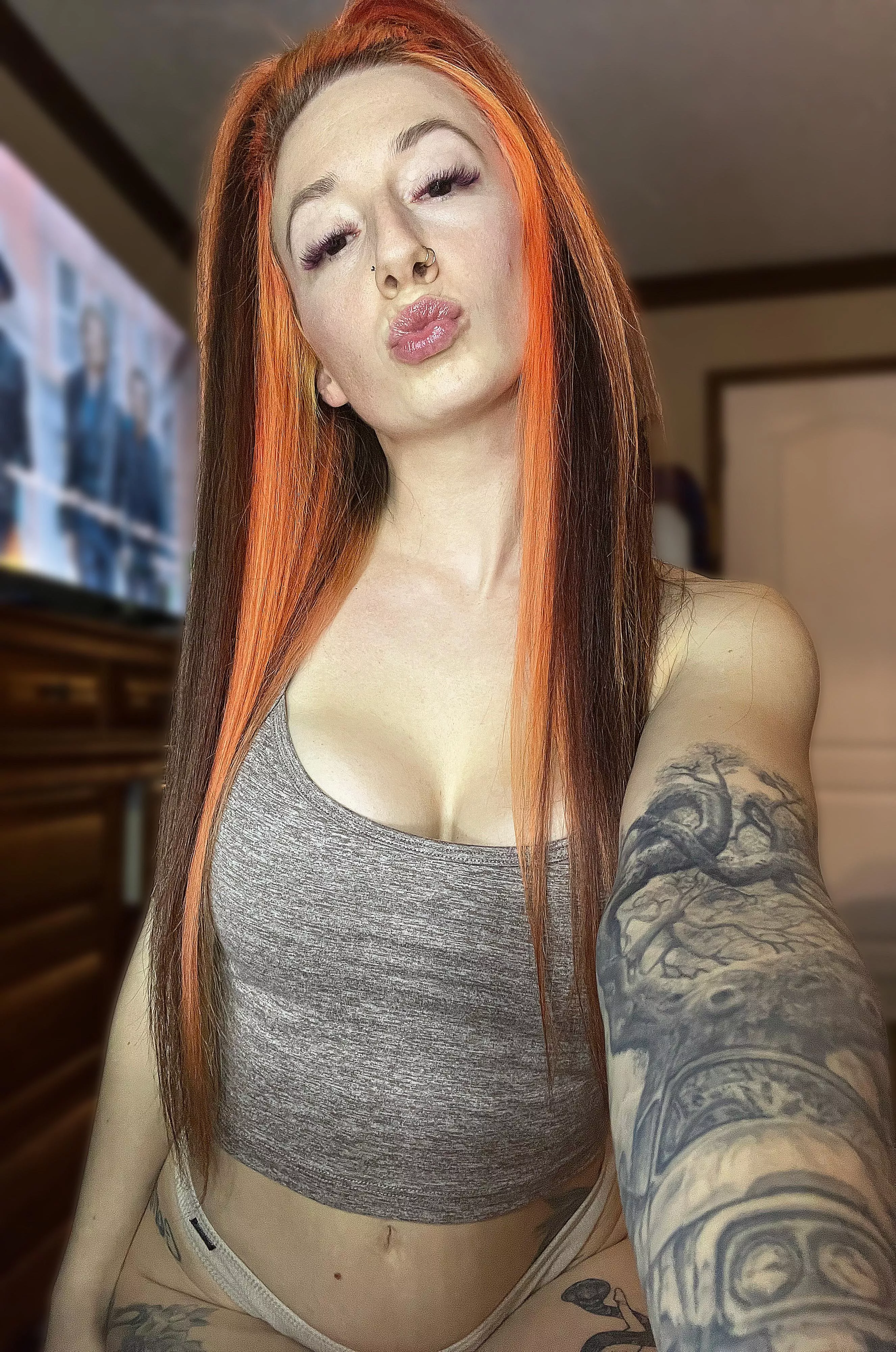 I want you to kiss me starting from my forehead and moving down