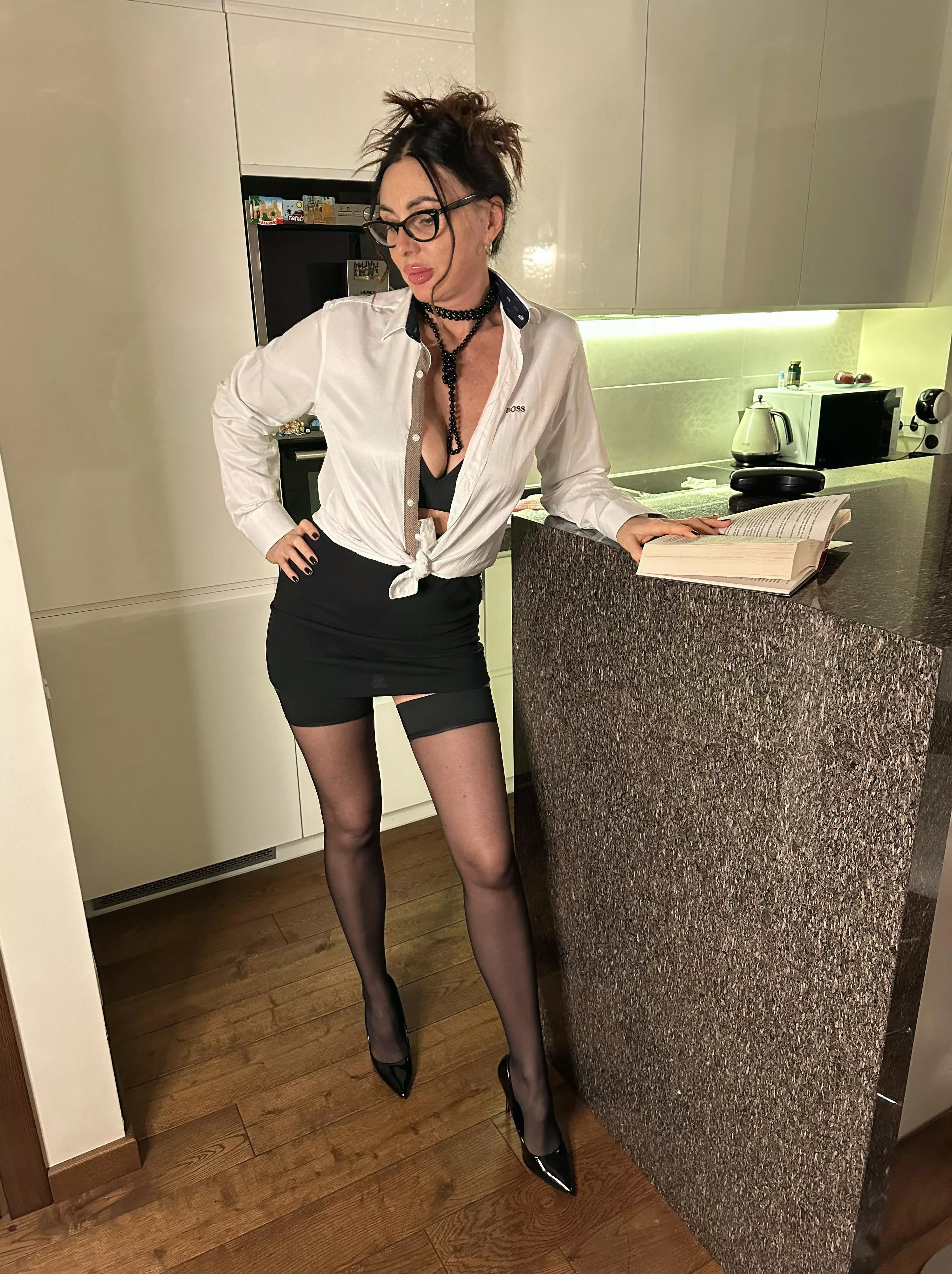 I’m not wearing panties under this and I’m hoping I’ll get a chance to show someone at work