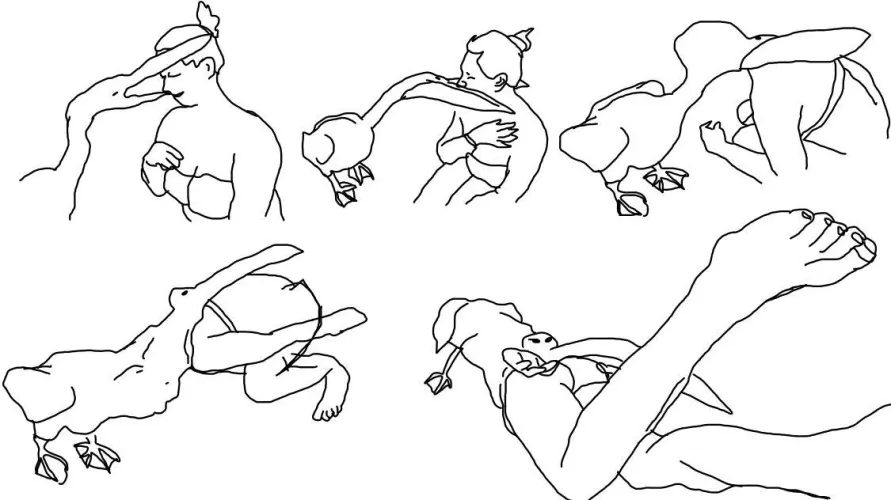 {image} pelican vore storyboard [OC by YourDeliciousDinner] [?/F] [animal/human] [oral] [soft]