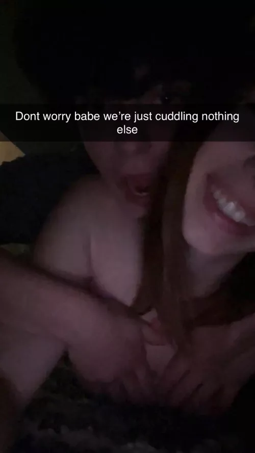 Just some innocent cuddling