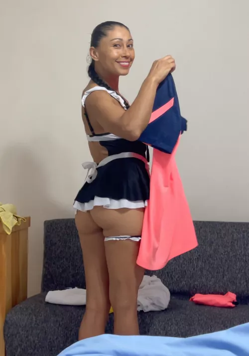 Let me just fold these Mr Hardcock and be right with you, I hope you've got a mouthful for me tonight