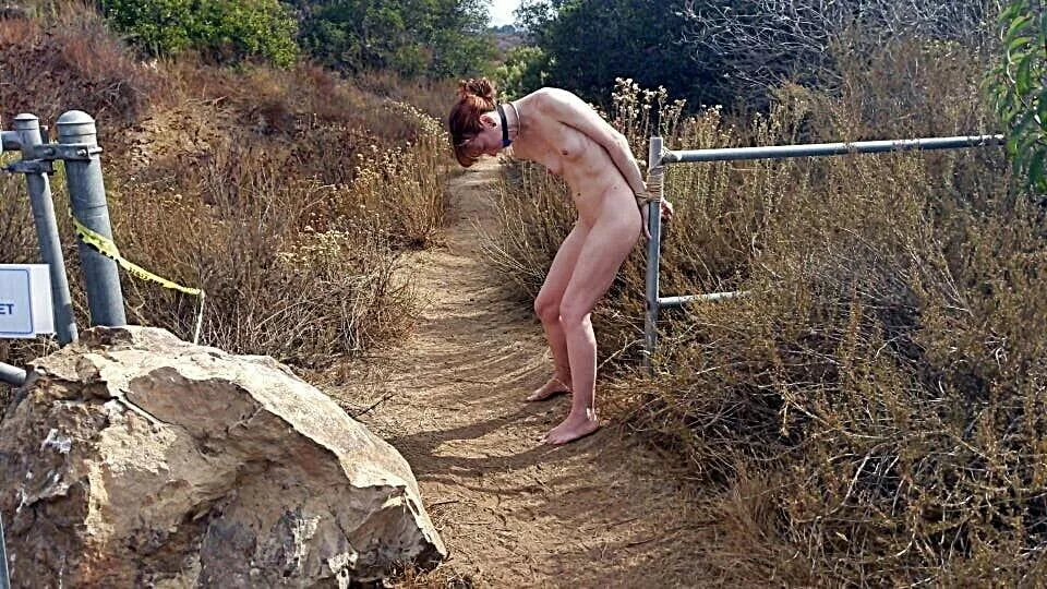 playing on the trail