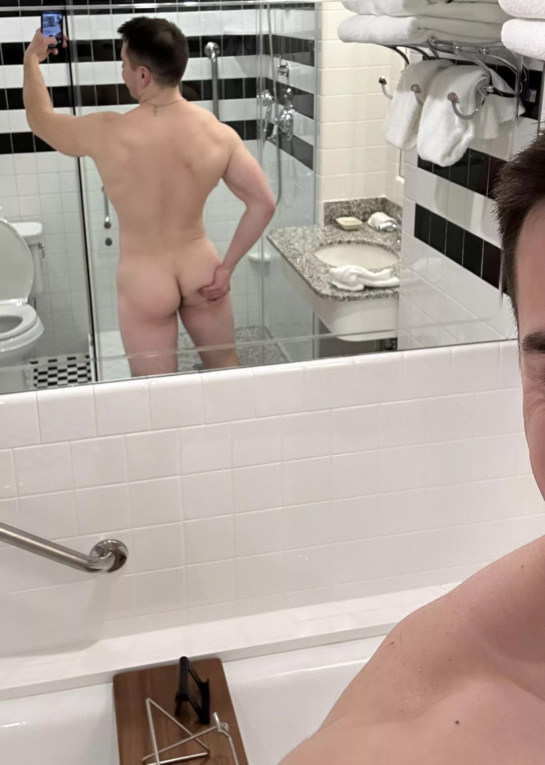 Plenty of mirrors for you to watch the masculinity leave my face 