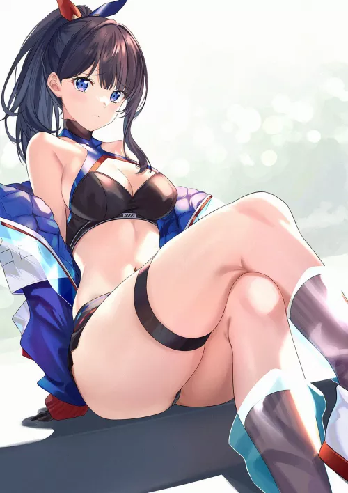 Rikka crossed legs (LDFE_MK2) [SSSS.Gridman / Gridman Universe]