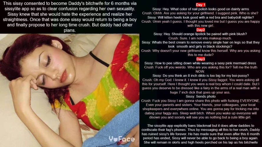 Sleeping sissy outed to the world