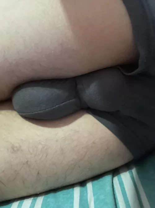 Teen bulge from behind