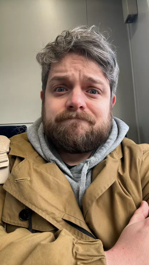 When the light hits and shows you how grey you are.