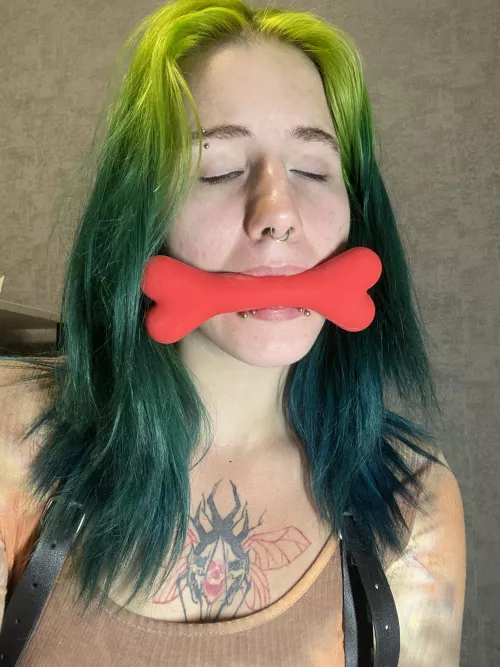 With a gag in my mouth, I'm ready to play...