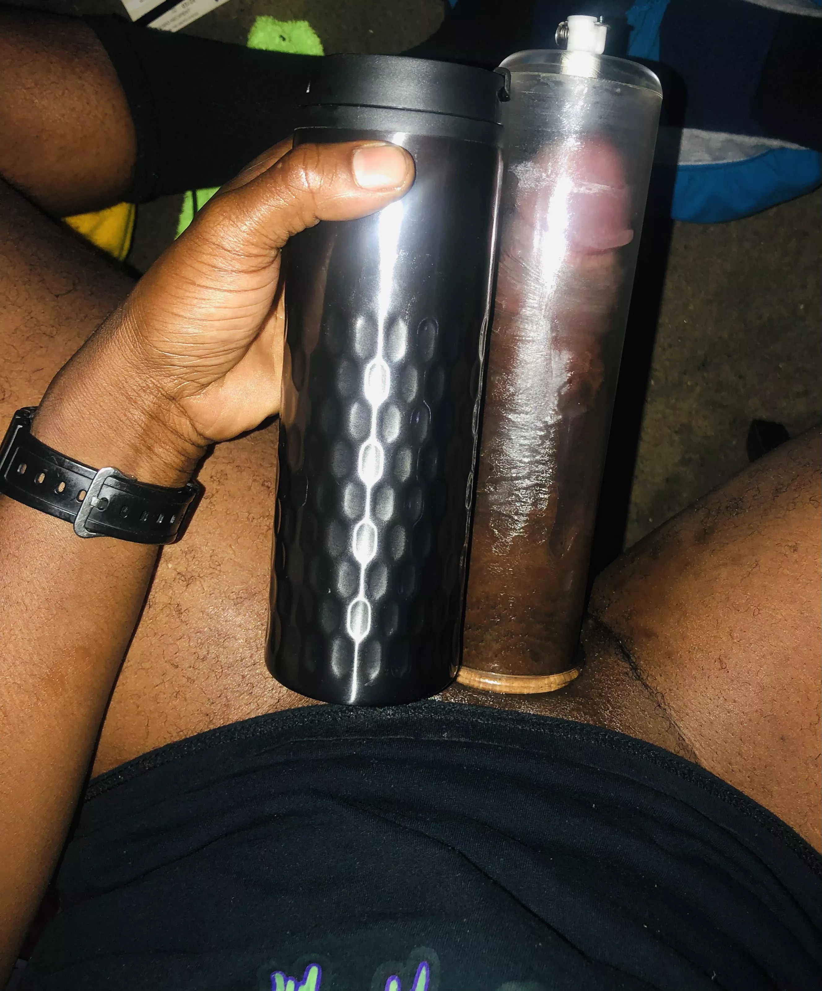 Big black dick pumping!!! #atlanta 