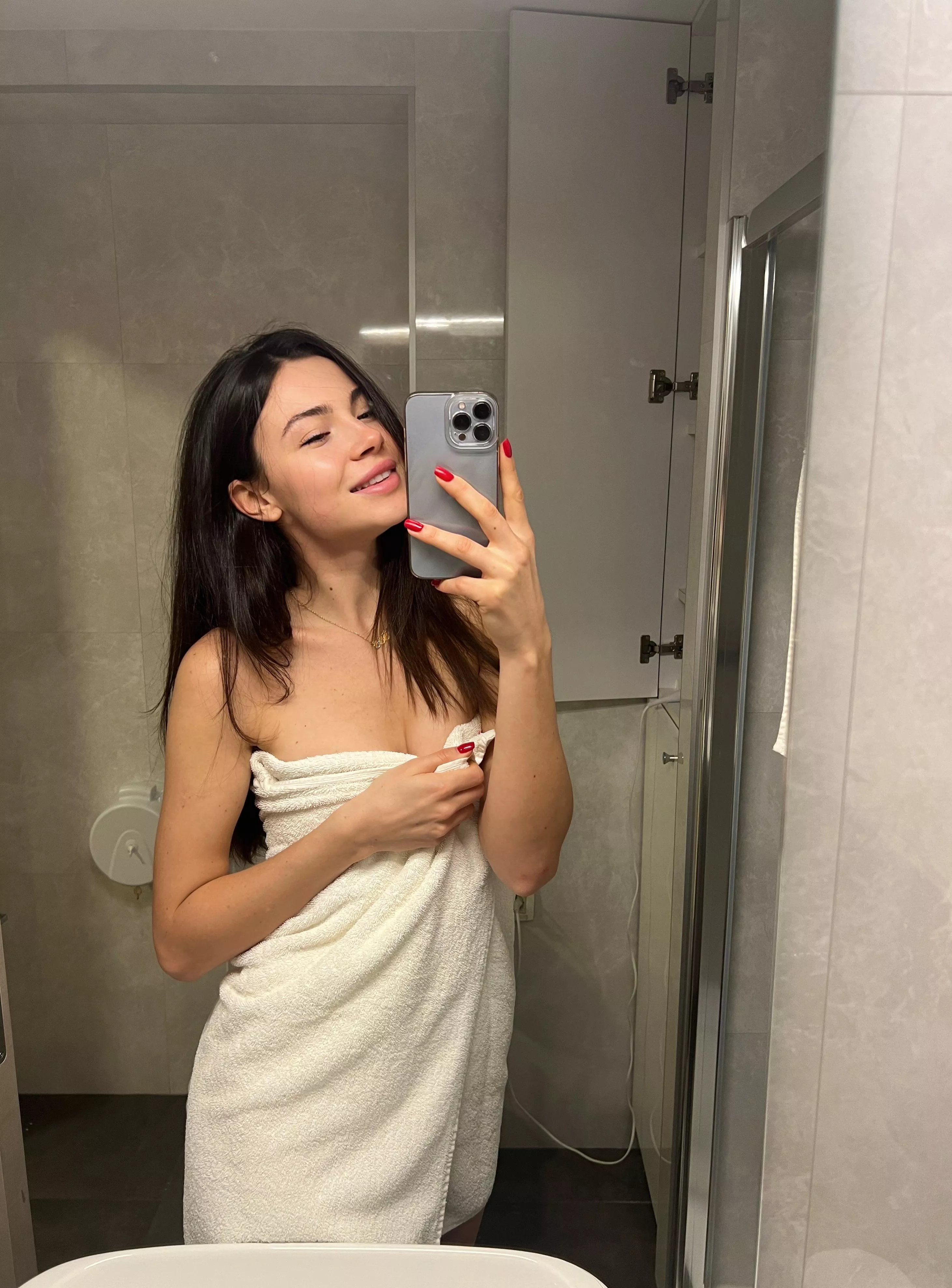 Do you want to see me without the towel?