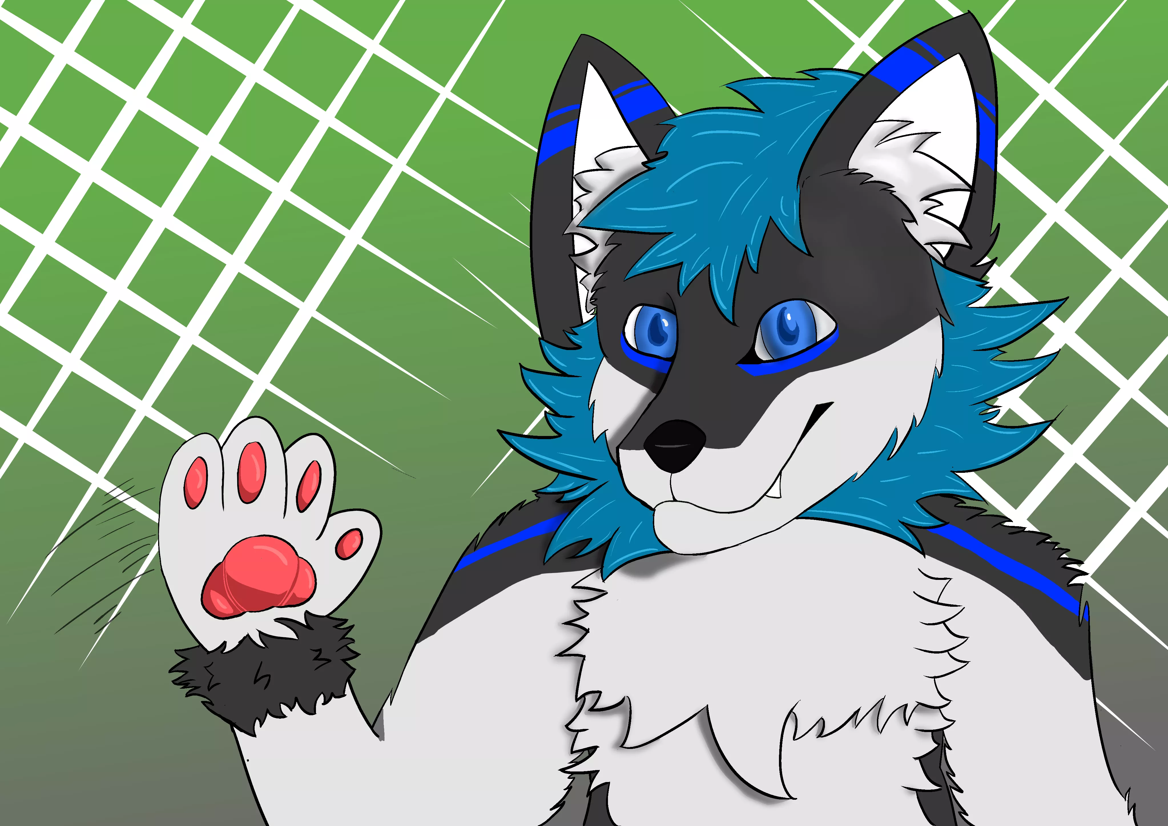 Drew my best friends fursona, it's my first time drawing a foxxo but it was a lot of fun (Art by me u/Admiral-huzky)