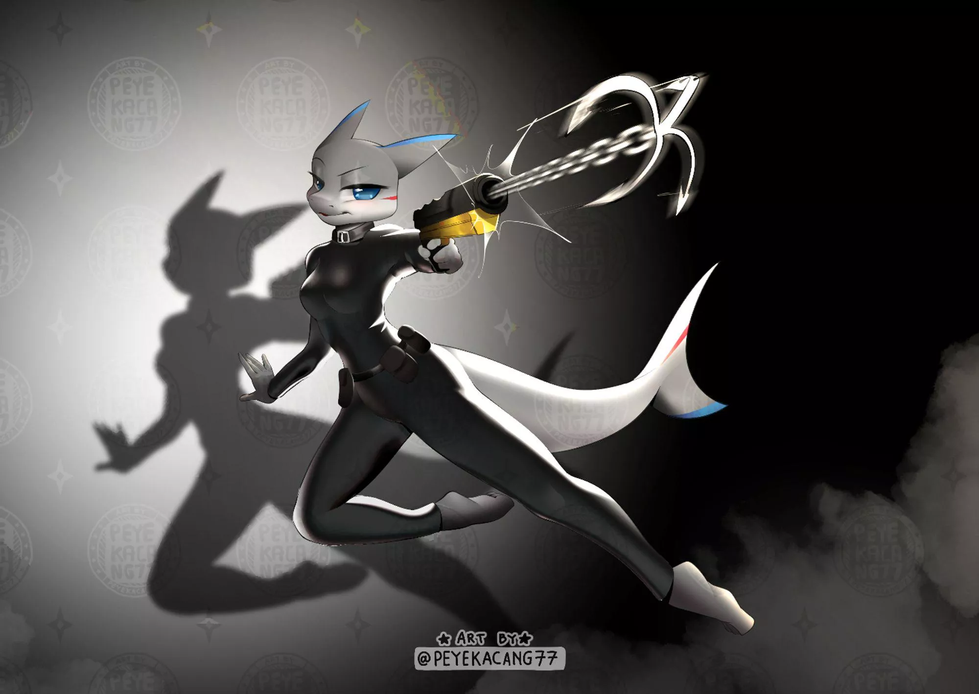 First commission after 3 months hiatus due my health 🥺 art by me @peyekacang77