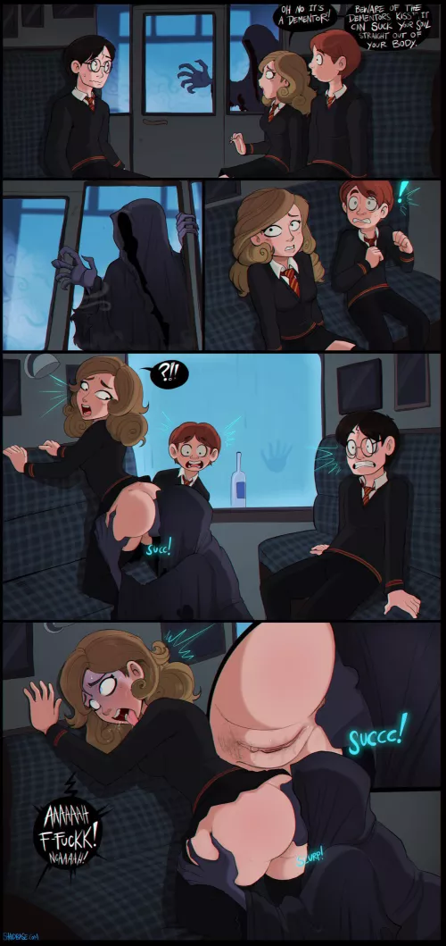 Hermione and the ass eating dementor