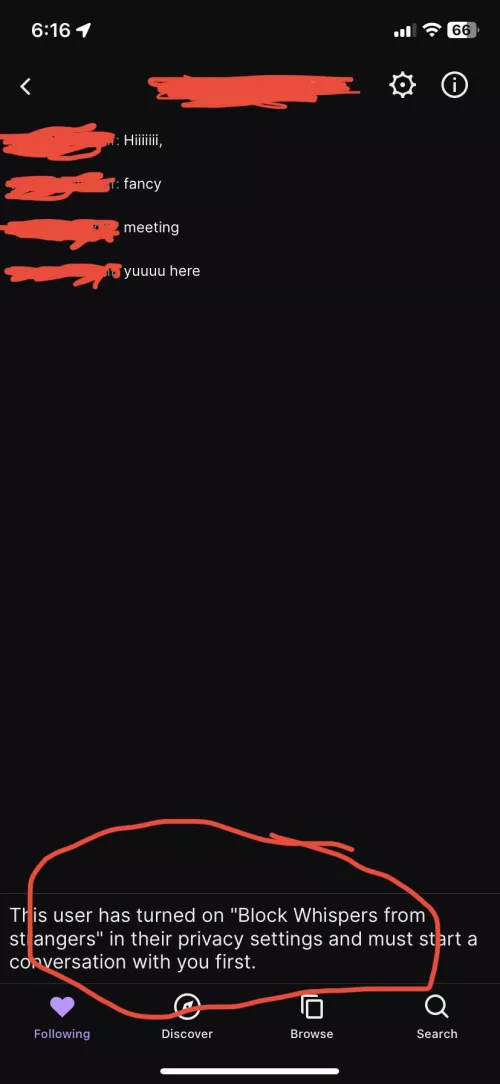 Not Able to Msg People Back