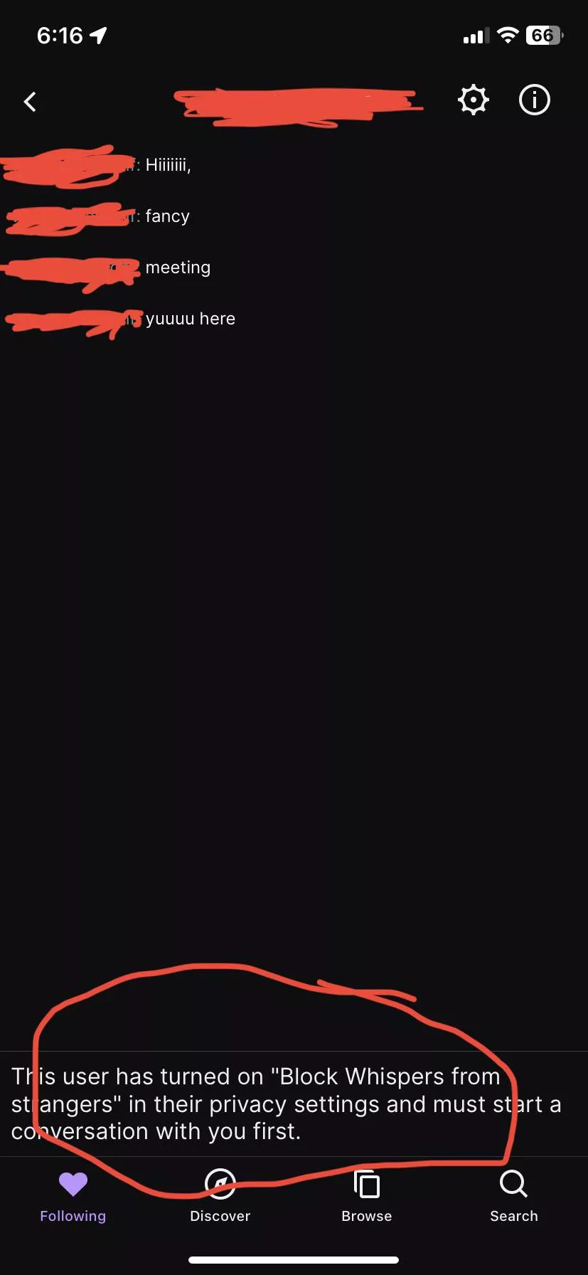 Not Able to Msg People Back