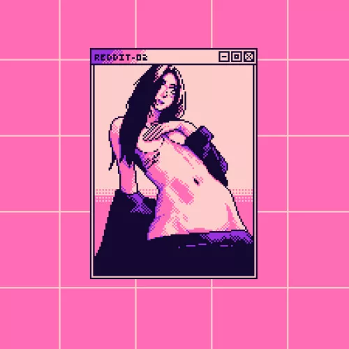 Pixelart version of a girl from reddit