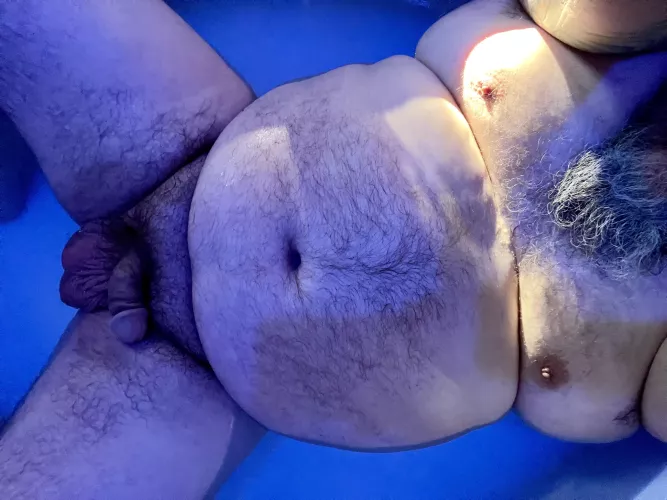 Relaxing in the bath.