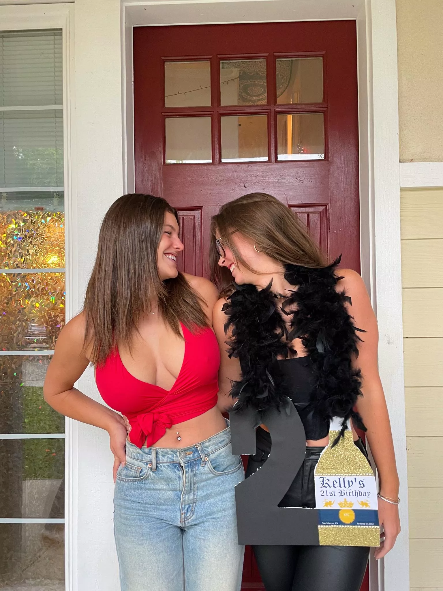 Showing up the birthday girl