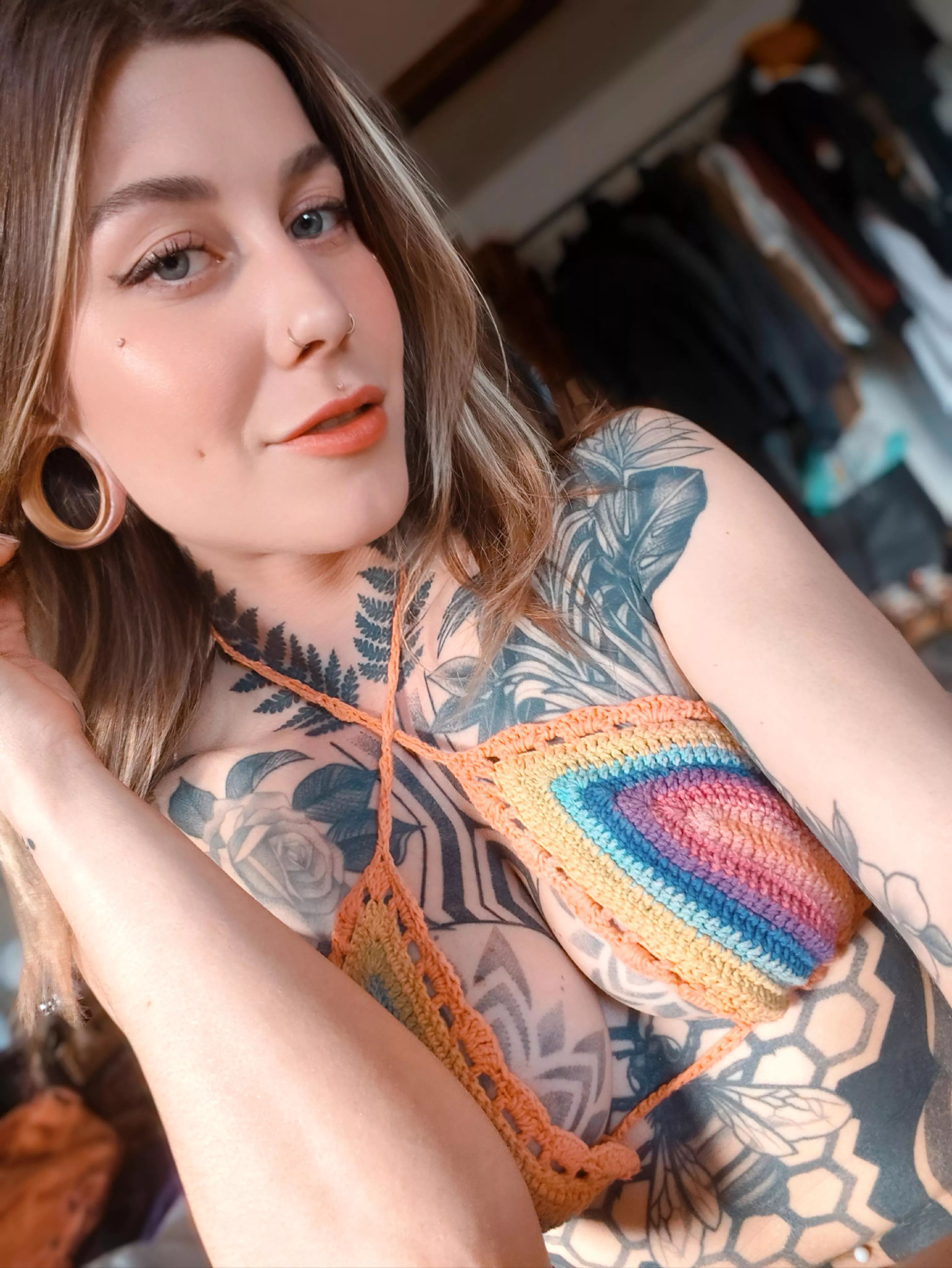 Tattoos and crochet are a perfect match 