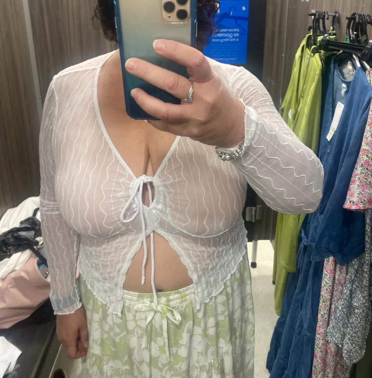 This top is so pretty. Should I wear a bra with it?