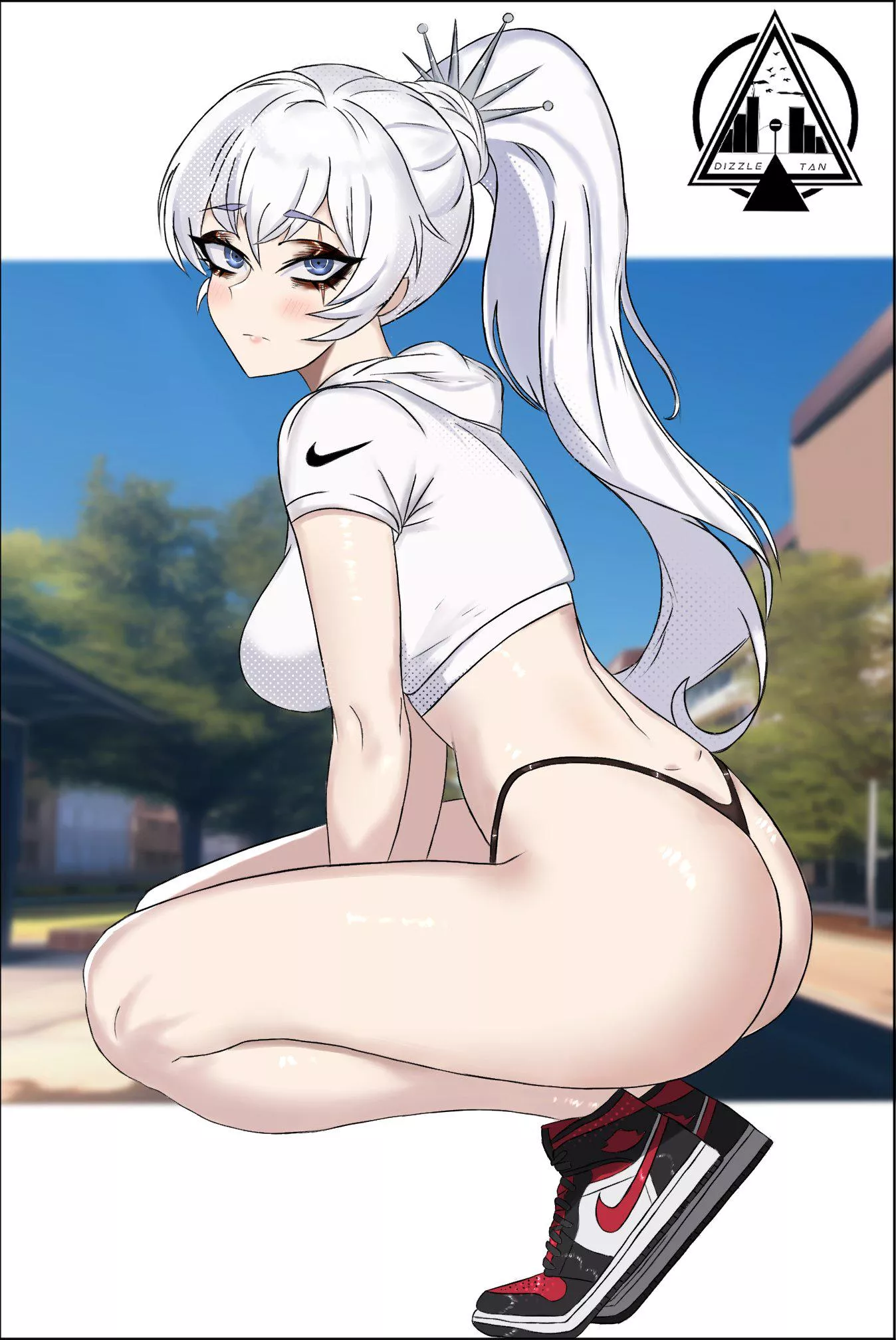 Weiss isn't afraid of creasing her Jordans (Dizzle_tan)