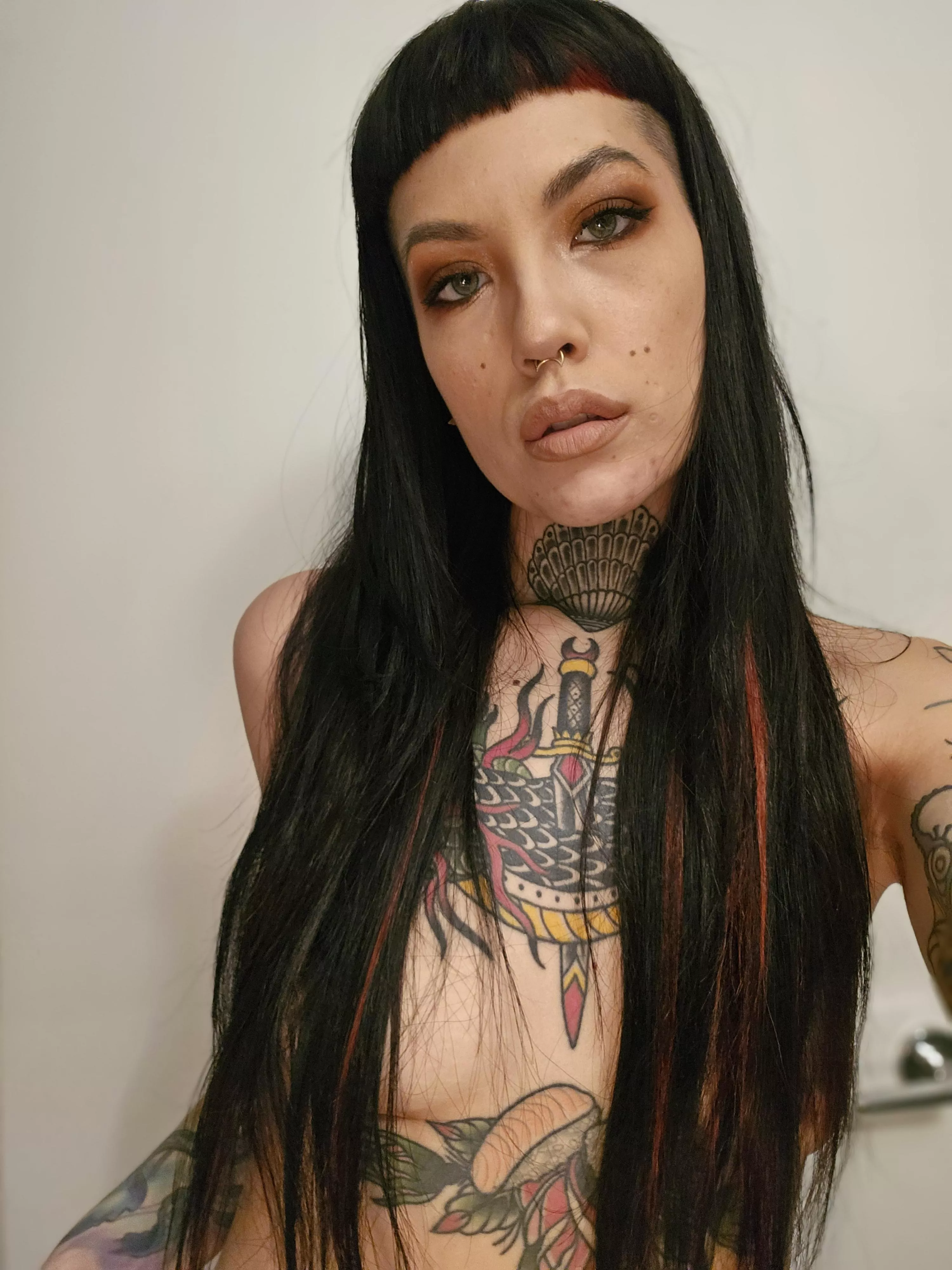 Who needs a bra when you have hair like this. 