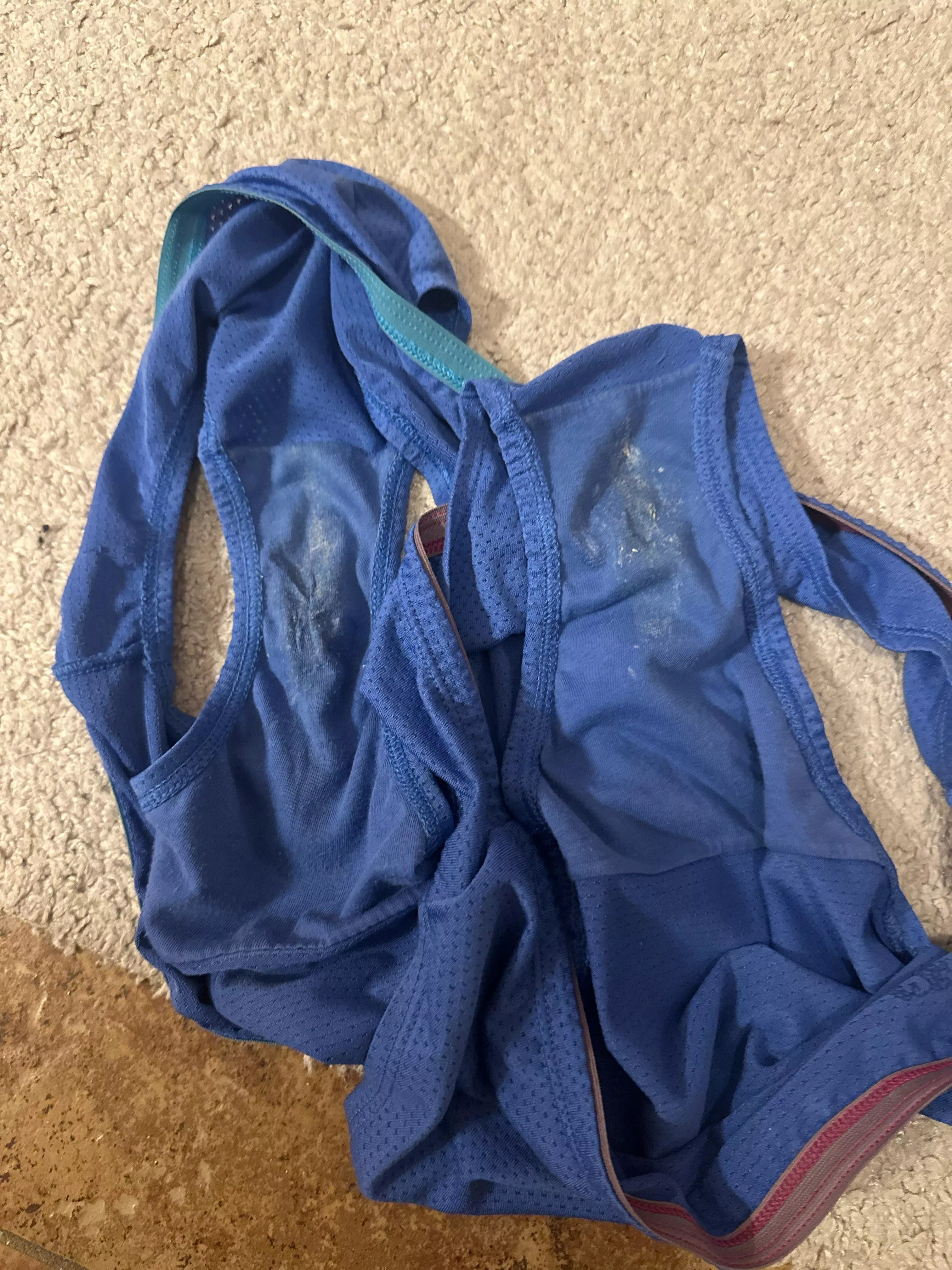 Wife’s ovulation panties the one on the right has my dried up creampie in it from yesterday!